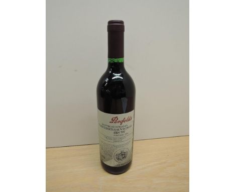 A bottle of Penfolds Bin 707 South Australia Cabernet Sauvignon, Vintage 1996, Bottle no 090296, 13.5% vol, 75cl, stored in a