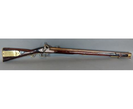 A Brunswick 2nd model percussion Rifle with Tower mark, 76cm barrel 