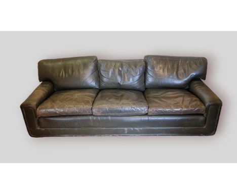 A Heal's Palermo leather 3 seater sofa, 205cms long 