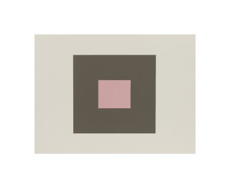 PETER JOSEPH (1929-2020)Light pink center / dark grey border 1990 signé et daté 1990 au revers collage sur papier signed and 