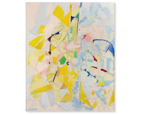 ANDRÉ LANSKOY (1902-1976)Insoumis aux lois terrestres 1960  signé ; titré au revers huile et fusain sur toile signed ; titled