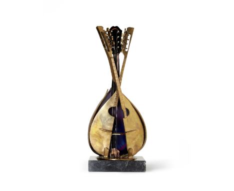 ARMAN (1928-2005)Mandoline 2003 signé, numéroté II/IV à la basebronze et verre de Murano sur socle en marbresigned, numbered 