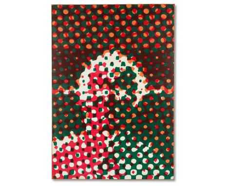ALAIN JACQUET  (1939 -2008)Portrait d'homme 1964 signé, titré et daté 1964 au revers sérigraphie sur toilesigned, titled and 