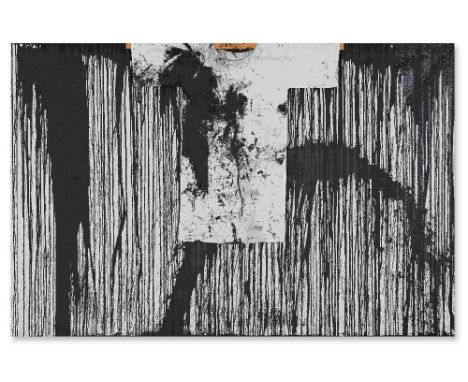 HERMANN NITSCH (1938-2022)Sans titre 2009 signé, daté 09 et dédicacé  au reversacrylique, coton et bois sur toile de jute sig