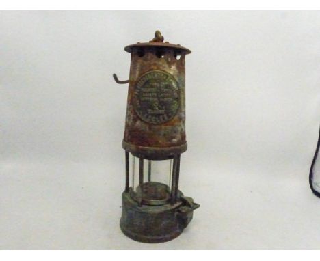 A Vintage Miners Safety Lamp by The Protector Lamp and Lighting Company, Eccles Type SL.
