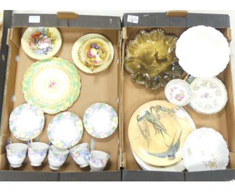 A Collection of Ceramics including Aynsley Orchard Gold Cup and Saucer with additional saucer, Crown Staffordshire Cups and S