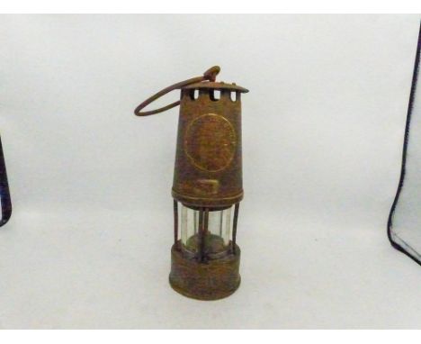 A Vintage Miners Safety Lamp by The Protector Lamp and Lighting Company, Eccles Type SL.
