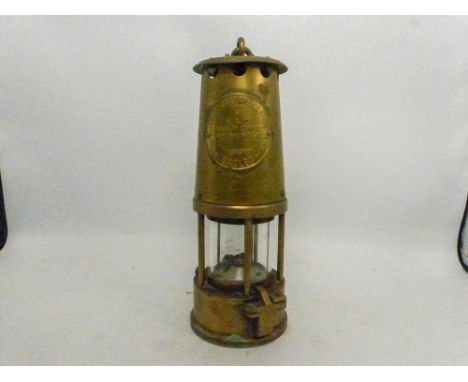 A Vintage Miners Safety Lamp by The Protector Lamp and Lighting Company, Eccles Type 6.