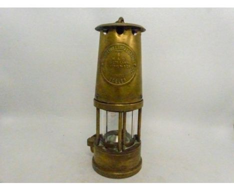 A Vintage Miners Safety Lamp by The Protector Lamp and Lighting Company, Eccles Type 6.