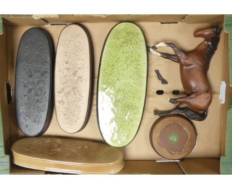 Beswick, A Collection of Ceramic Animal Bases together with matte brown horse leg a/f (1 Tray)