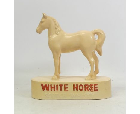 White Horse Scotch Whisky Ceramic Advertising Figure. Height: 23cm