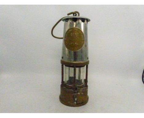 A Vintage Miners Safety Lamp by The Protector Lamp and Lighting Company, Eccles Type GR6S.