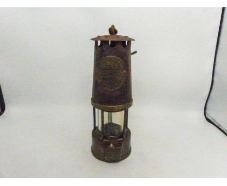 A Vintage Miners Safety Lamp by The Protector Lamp and Lighting Company, Eccles Type 6.