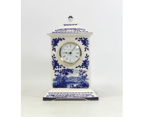 Wedgwood, Blue Landscape Mantle Clock. Limited edition numbered 324 of 950.