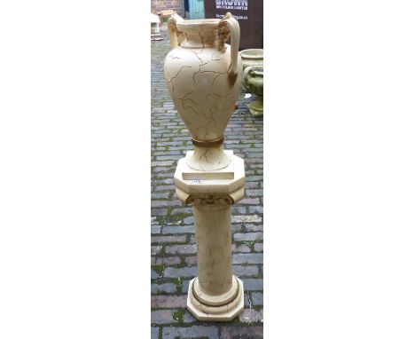Modern Classical Ceramic Vase on Column Stand. (2)