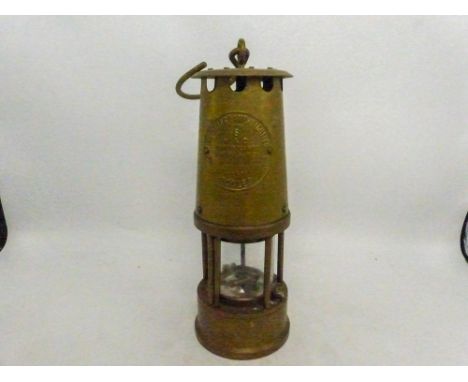 A Vintage Miners Safety Lamp by The Protector Lamp and Lighting Company, Eccles Type 6.