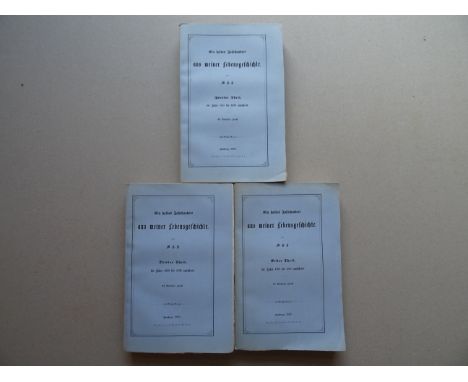 Hamburg.- H(udtwalcker), M.H. Ein halbes Jahrhundert aus meiner Lebensgeschichte. 3 Bde. Hamburg, Als Manuscript in der Druck