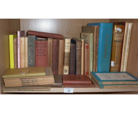 Shelf of Old Medical Books including Anatomy, Physiology etc