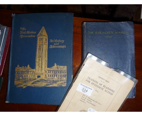 USA 1917 booklet - Training of Platoons for Offensive Action, another military book - The Bluejackets Manual 1940, (United St