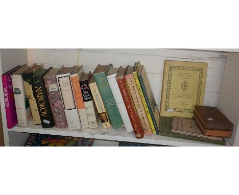 Shelf of miscellaneous books, including works by Nabakov and Gombrich with several American 1st Editions