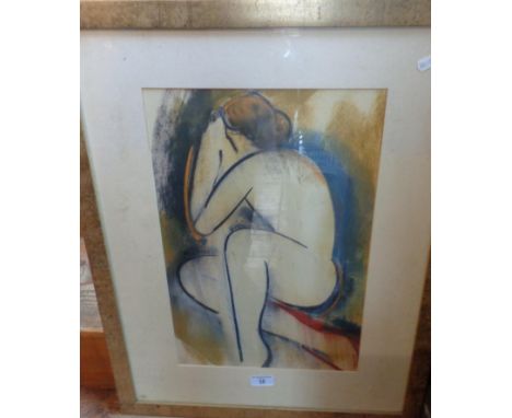 Colour print after Elizabeth STORK of an abstract nude study