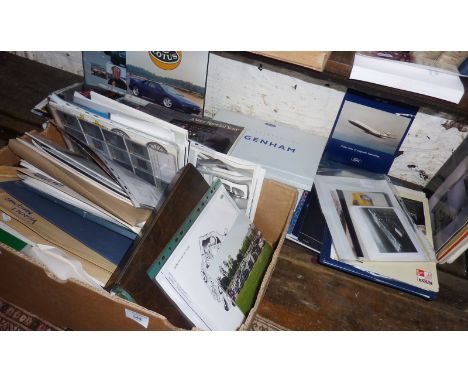 Large quantity of automobile and motor sports related ephemera, inc. promotional material, photographs, Ford press releases, 