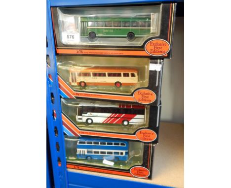 Collection of Exclusive First Edition diecast model buses in window boxes 