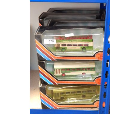 Collection of Exclusive First Edition diecast model buses in window boxes 