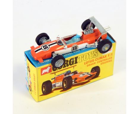 Corgi diecast model of Lotus-Climax F/1, driver controlled steering, No.158 
