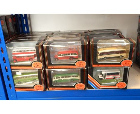 Collection of Exclusive First Edition diecast model buses in window boxes 