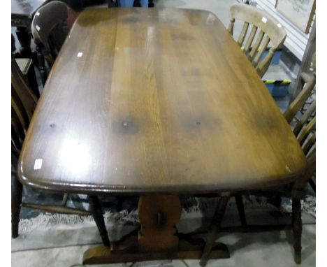 Ercol refectory-style dining table, 152cm long x 84cm wide 