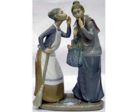 Lladro porcelain figure group of two women talking 