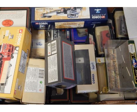 Quantity of Corgi, Classic and other diecast models including Pickfords lorries, fire engines, etc. together with a quantity 