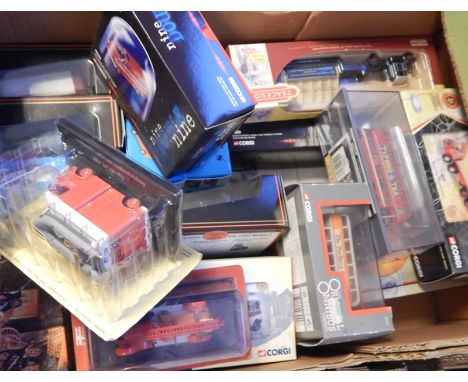 Quantity of diecast fire and other rescue vehicles including Corgi limited edition 999, Vanguards Original Omnibus, etc. (1 b
