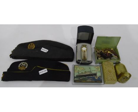 L&SWR Servance Orphanage enamel badge, a gentleman's Lotus wristwatch, a railway badge, an enamel YMCA medallion, early 20th 