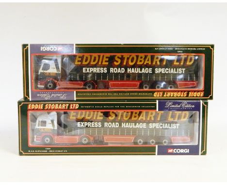 Corgi limited edition diecast model Eddie Stobart lorry and another further, Ian Hayes and Cyril Knowles, diecast model of a 