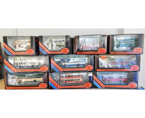 Collection of Exclusive First Edition diecast model buses in window boxes 