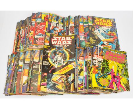 Marvel Star Wars vintage Weekly 1-117 (missing 2, 44, 51) with Empire Strikes Back Weekly 118-153 (missing 130, 132, 137). Co