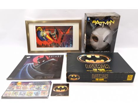 DC Comics Batman Collectibles group including: Bruce Tim &amp; Kevin Conroy Signed Batman and Beyond WB LE Animation Cell of 
