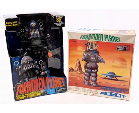 Forbidden Planet pair including: (1) Comet Miniatures "Forbidden Planet" Robbie The Robot 1/8th scale plastic model kit, with
