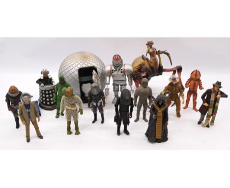 Character BBC Doctor Who action figures group including: Field-Major Styre &amp; Ship, K1 Robot, Morbius, Sea Devil,&nbsp; Ic