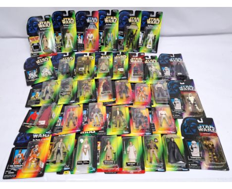 Quantity of Kenner Star Wars Power of the Force carded action figures with 3 bootlegs. Condition Fair to GoodHan Solo figure 