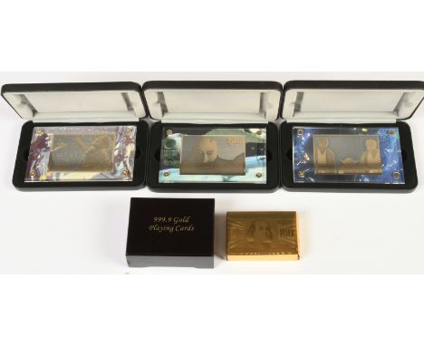 Authentic Images Star Wars Trilogy 24K Gold Collectibles Trading cards 141 Anakin Skywalker, 133 Jedi Spirits, 308 Luke Skywa
