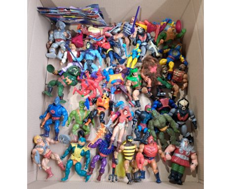 Mattel Masters of the Universe figures including: He-Man, Skeletor, Buzz-Off, Evil-Lyn, Grizzlor, plus others; unchecked for 