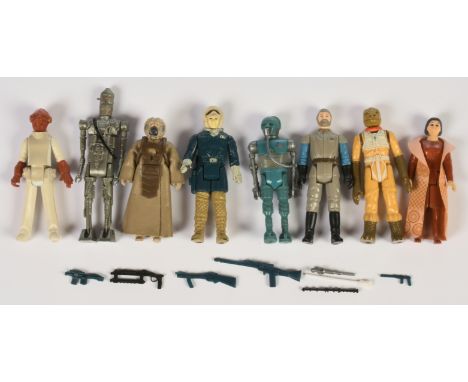 Kenner Star Wars vintage loose complete action figures IG-88, Princess Leia Organa Bespin Gown, Admiral Ackbar, Han Solo Hoth