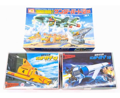 Imai &amp; Bandai Thunderbird Kits including: Thunderbird 1, Thunderbird 2, Thunderbird 4, unchecked for completeness or corr