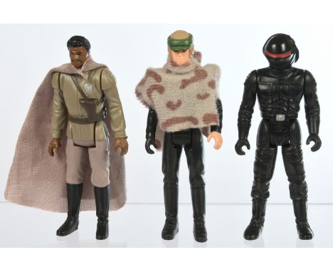 Kenner Star Wars vintage incomplete Lando Calrissian General Pilot (no weapon, chewed hand), Imperial Gunner (no weapon) &amp