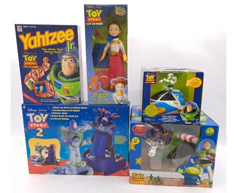 Mattel, Hasbro, Disney Toy Story group including: #68863 Toy Story 2 Rock&rsquo;em Sock&rsquo;em Robots Game 2000 Buzz Vs Zur