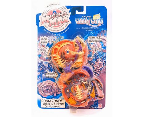 Mattel / Bluebird Mighty Max Lashes Geela Guts, #13419, slight colour fading to Max figure, Excellent to Near Mint, within Go