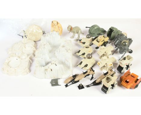 Kenner Star Wars vintage Playset, Minirig &amp; vehicle incomplete / parts assortment. Condition Fair to Good